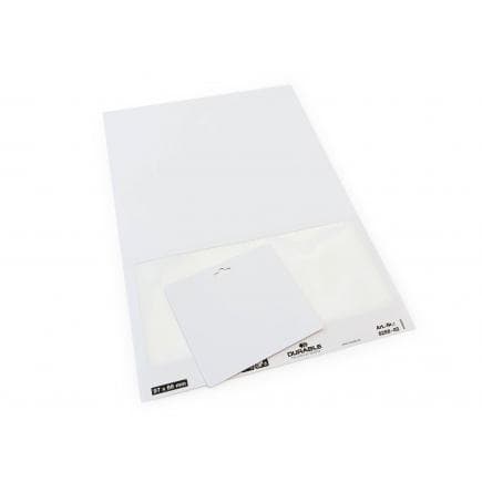 DURABLE 8258-02 - Porte-nom VISITOR BADGE 97x86 mm avec trou Euro (lot muliple)