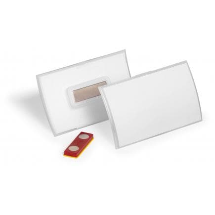 DURABLE 8260-19 - Porte-nom CLICK FOLD 54x90 mm avec aimant et guide anti-rotation en PPL (lot muliple)