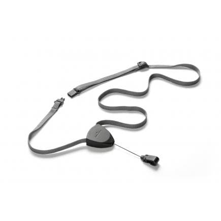 DURABLE 8309-01 - Cordon en tissu FLEX 8 avec yo-yo escargot et mousqueton, noir (lot muliple)