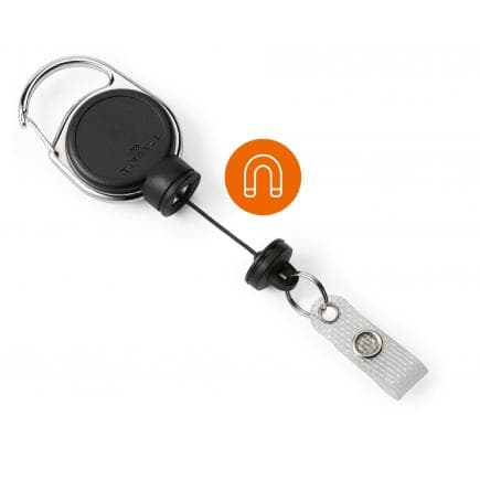 DURABLE 8329-01 - Escargot yo-yo EXTRA STRONG avec sangle à bouton-pression et porte-clés