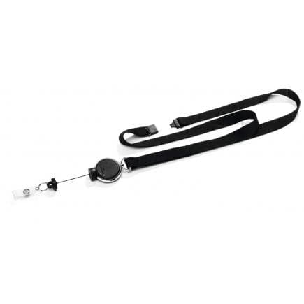 DURABLE 8330-01 - Cordon en tissu 15 avec escargot yo-yo EXTRA STRONG, noir
