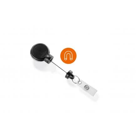 DURABLE 8349-01 - Escargot yo-yo EXTRA STRONG 360° avec sangle à bouton-pression, noir