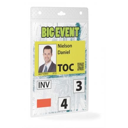 DURABLE 8526-19 - Porte-nom A6 en PPL avec trous latéraux et trou Euro (lot muliple)