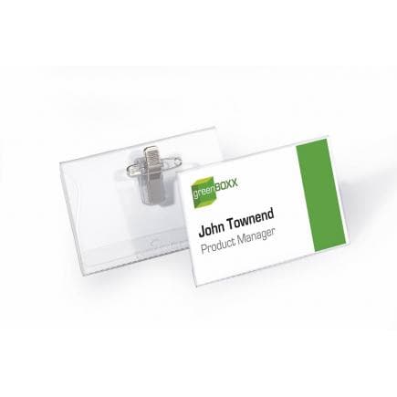 DURABLE 8610-19 - Porte-nom 54x90 mm avec clip combiné, petit (lot muliple)