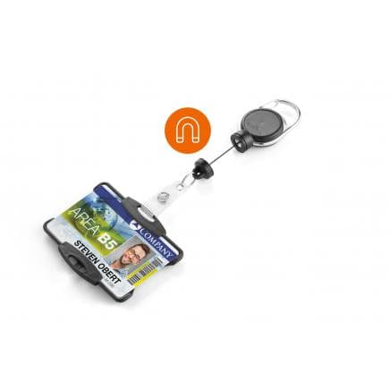 DURABLE 8689-01 - Porte-badge avec yo-yo escargot EXTRA STRONG pour 1 carte