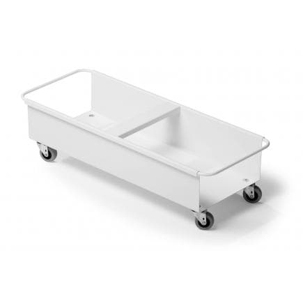DURABLE 1801622010 - Chariot à deux conteneurs Durabin Square 40, 4 roues, 270x185x665 mm, blanc