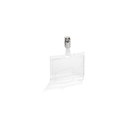 DURABLE 8950-19 - Porte-badge en acrylique pour 1 carte, avec clip (lot muliple)