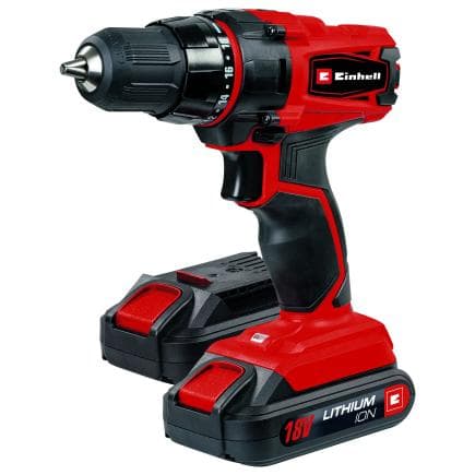 EINHELL 4513820 - TC-CD 18-2 Li (2x1,5 Ah) - Perceuse-visseuse sans fil 18V 1,5Ah (avec 2 batteries et chargeur)