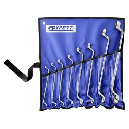 EXPERT E111714 - Assortiment de clés polygonales coudées mm 8 pièces dans sacoche enroulable