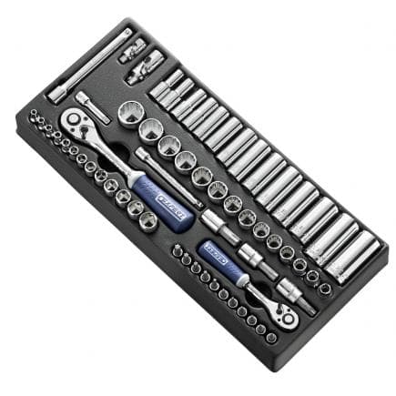 EXPERT E034853 - Module de douilles et accessoires 1/4'’ 1/4'' métriques 62 pièces