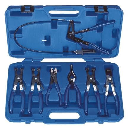 EXPERT E200501 - Jeu de 7 pinces pour colliers de serrage