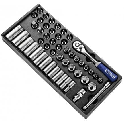 EXPERT E031821 - Module de douilles et accessoires 3/8'' métriques 50 pièces