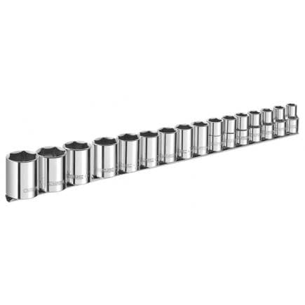 EXPERT E032902 - JEU DE DOUILLES 1/2'' MÉTRIQUES 16 PIÈCES