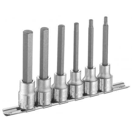 EXPERT E032941 - JEU DE DOUILLES LONGUES TOURNEVIS HEXAGONALES 1/2'' 6 PIÈCES