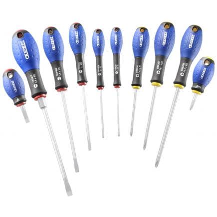 EXPERT E160905 - JEU DE 10 TOURNEVIS PLATS PHILLIPS®