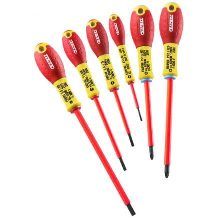 EXPERT E160911 - JEU DE 6 TOURNEVIS PLATS POZIDRIV® ISOLÉS 1000 VOLT