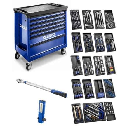 EXPERT E220386 - Chariot avec assortiment de maintenance (250 pcs.)