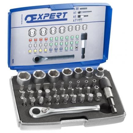 EXPERT E131705 - Jeu embouts et douilles 1/4'' 39 pièces