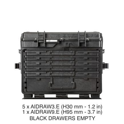 EXPLORER CASES 5140.B.5AR - Valise avec tiroirs vides - 5 x AIDRAW3.E et 1 x AIDRAW9.E