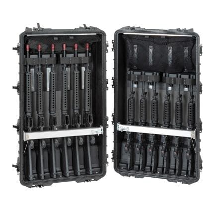 EXPLORER CASES 10840.B D5 - Boîtier étanche en copolymère de polypropylène avec barre réglable et éponge pour 6+6 fusils de chasse, sans...