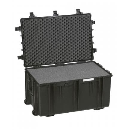 EXPLORER CASES 7641.B - Valise avec roulettes et poignées latérales noire avec mousse