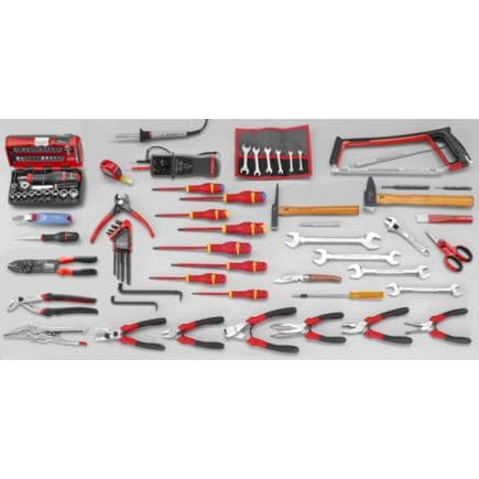 FACOM 2050.E17 - Assortiment CM.E17 avec boîte à outils 5 compartiments BT.11A (104 outils)