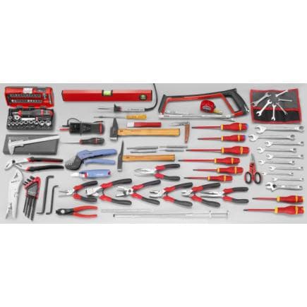FACOM 2120.E18 - Assortiment CM.E18 avec boîte à outils ''textile'' BS.T20 (116 outils)