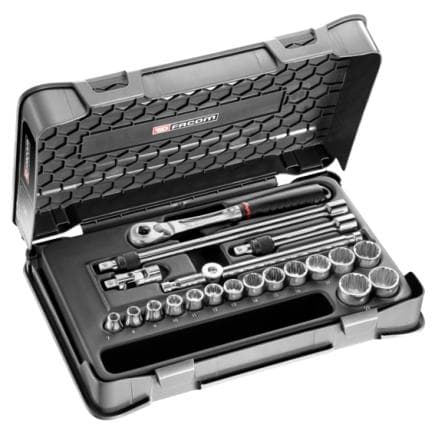 FACOM JL.171-3P12 - Coffret de douilles 3/8'' 12 pans métriques - 20 pièces