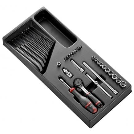 FACOM MOD.R161-26 - Module de douilles 1/4'' 6 pans métriques - 36 pièces