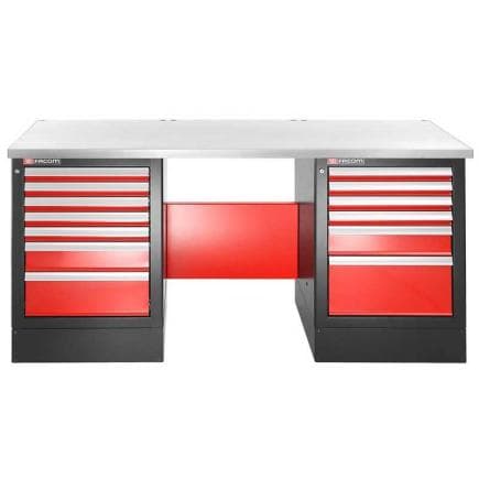 FACOM JLS2-2MS13DH - Banc charges lourdes 2182 mm - 13 tiroirs - partie supérieure en inox - version haute
