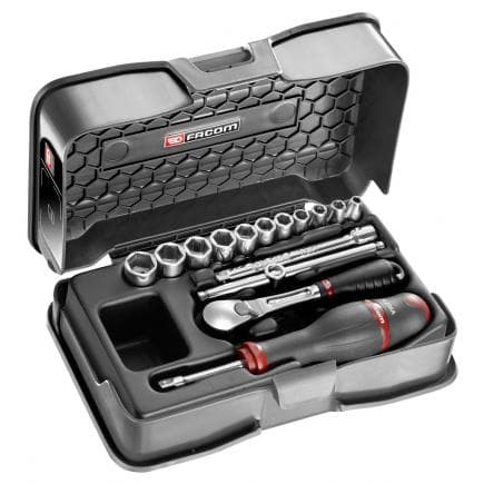 FACOM RL.161-2P6 - Coffret de douilles 1/4'' 6 pans métriques - 15 pièces