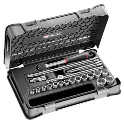 FACOM J.161-3P6 - Coffret de douilles 3/8'' 6 pans métriques - 20 pièces