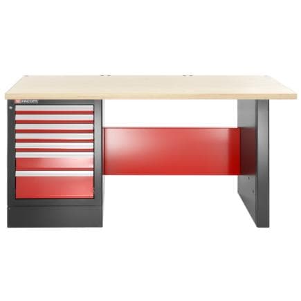 FACOM JLS2-2MW7DH - Banc charges lourdes 2182 mm - 7 tiroirs - partie supérieure en inox ou bois - version haute