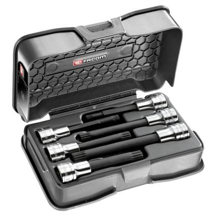 FACOM SV.LJ6B - Coffret de douilles pour tournevis 1/2'' longues et extra longues XZN® - 6 pièces