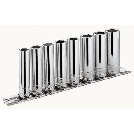 FACOM RL.40E - Jeu de 8 douilles longues 1/4'' 6 pans métriques sur support