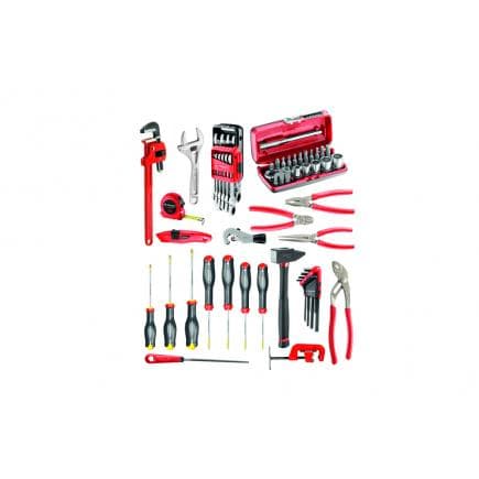 FACOM BT6A.M200A - 67-PIECE SET OF PLUMBERS TOOLS IN METAL TOOLBOX