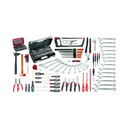 FACOM BT203.M120A - Assortiment maintenance industrielle de 147 outils dans une boîte à outils bi-matière 3 tiroirs