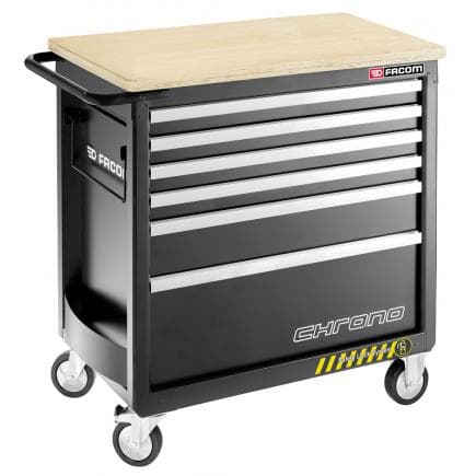 FACOM CHRONO.6GM4HD - CHRONO ROLLER CABINET - 6 DRAWERS - 4 MODULES PER DRAWER - HEAVY LOADS AND SAFETY