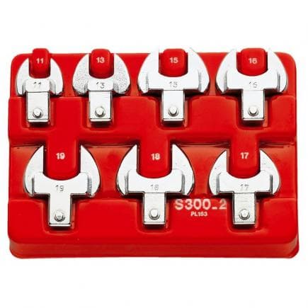 FACOM J.300-2 - Assortiment d'embouts à fourche métriques avec attachement 9 x 12 mm (7 pièces)