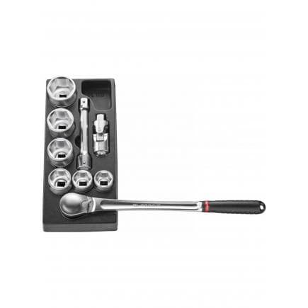 FACOM MOD.KL2 - Assortiment de douilles avec carré d'entraînement 3/4'' + cliquet K.152 + plateau module XL