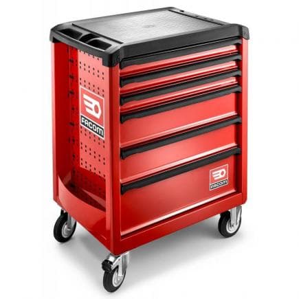 FACOM ROLL.6M3S - Roll safety cabinet 6 drawers red