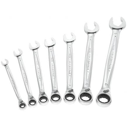 FACOM 467R.J7 - Jeu de 7 clés mixtes métriques à fourche et à cliquet