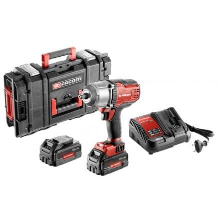 FACOM CL3.CH18SP2PB - Kit clé à choc à couple élevé 5,0 Ah, compacte, sans fil, 1/2'' 18 V