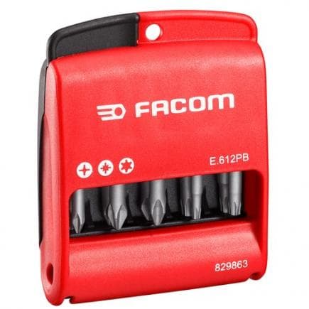 FACOM E.612PB - Jeu de 10 embouts 50 mm creux 1/4''