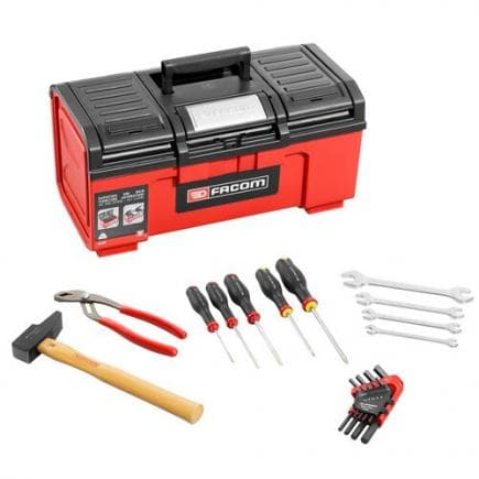 FACOM TBX1M.PB - Boîte polypropylène 19'' avec assortiment (20 pièces)