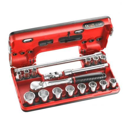 FACOM JL.DBOX1PB - Jeu de clés à douilles et accessoires 3/8 '' DBOX (18 pièces)