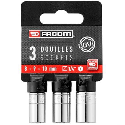 FACOM R.MPB - Jeu de douilles 1/4'' (3 pièces)