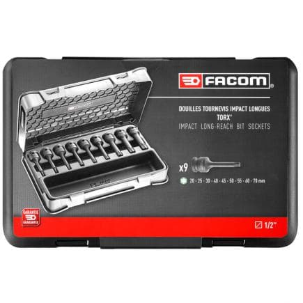 FACOM NSXL.J9APB - Jeu de douilles impact Torx® 1/2'' (9 pièces)