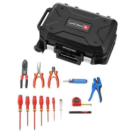 FACOM BV.R30CM2PB - Valise à roulettes avec assortiment pour la maintenance électrique (15 pièces)