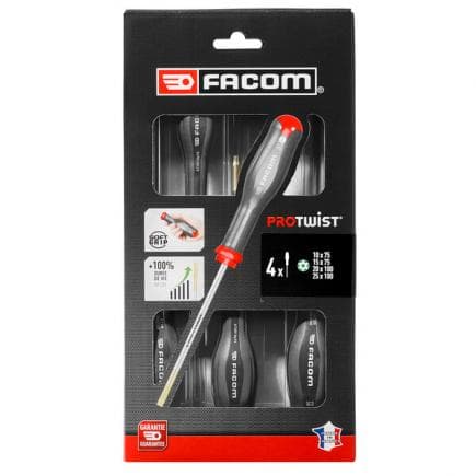 FACOM AT.J4PB - Jeu de tournevis longs à fente/Phillips® (4 pièces)